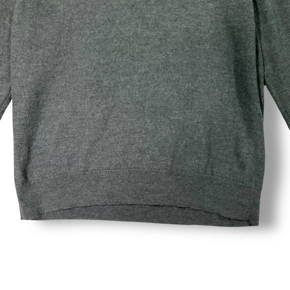 Untuckit Belguardo Merino Wool 1/4 Zip Sweater Sz L Gray Business Casual - Picture 3 of 11